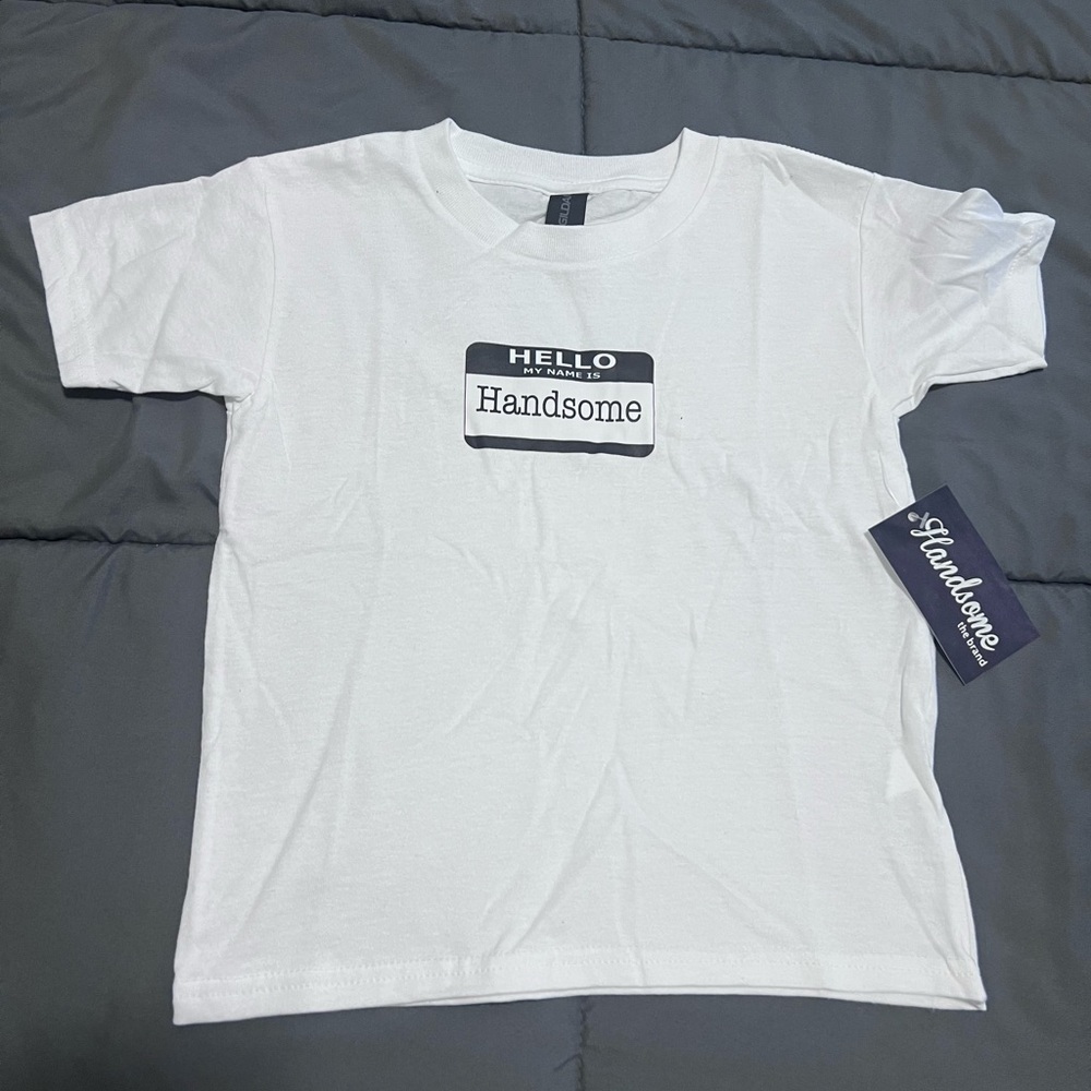 White 'Hello Handsome' T-Shirt